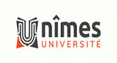Logo officiel Unîmes Université de Nîmes (Gard). Logo Unîmes Université de Nîmes. Symbole graphique stylisé en U, noir et rouge.